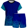 Conjunto voley manga corta sublimado modelo líneas