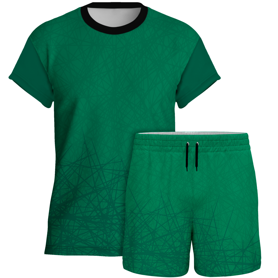 Conjunto voley manga corta sublimado modelo líneas