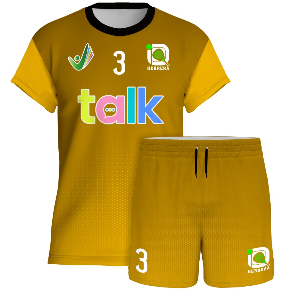 Conjunto pádel manga corta sublimado modelo degradado