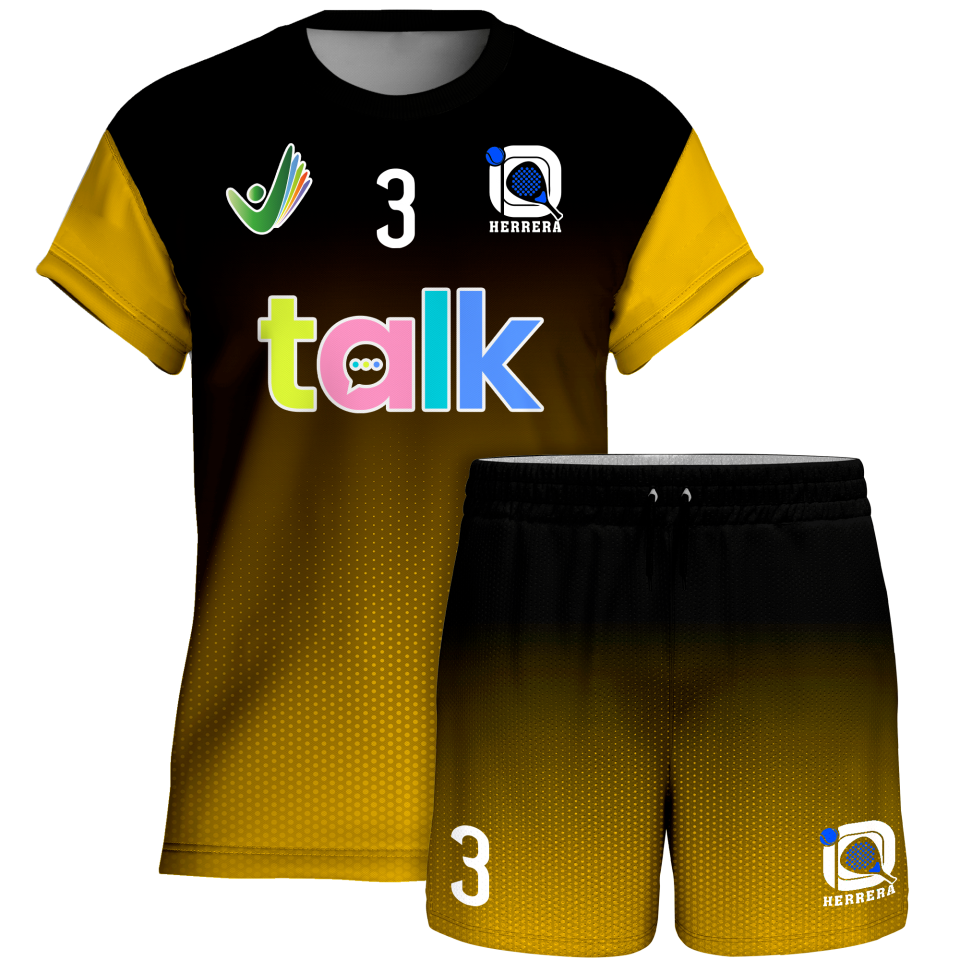 Conjunto pádel manga corta sublimado modelo degradado