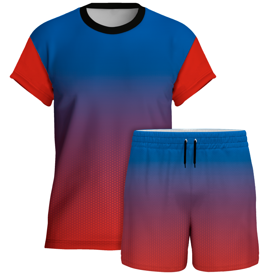 Conjunto pádel manga corta sublimado modelo degradado