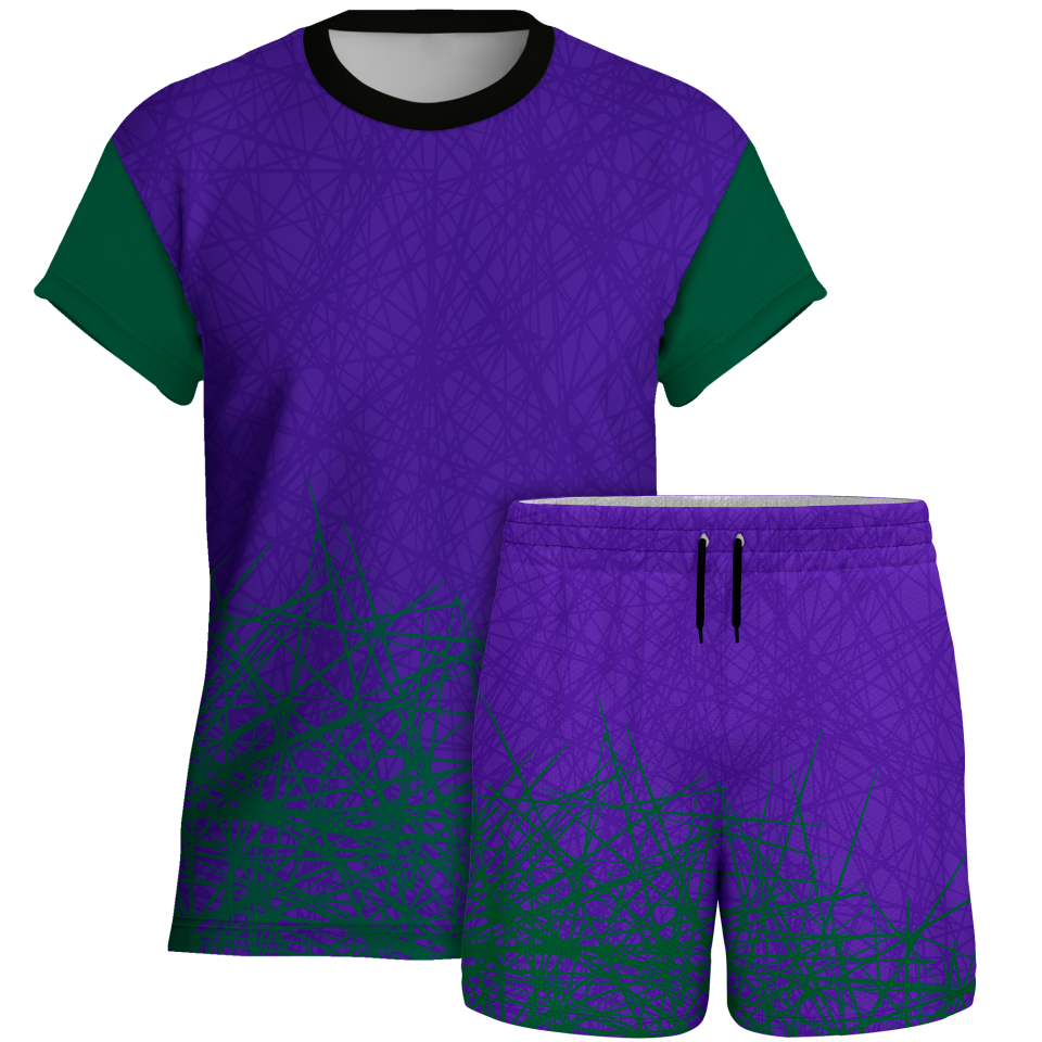 Conjunto pádel manga corta sublimado modelo líneas