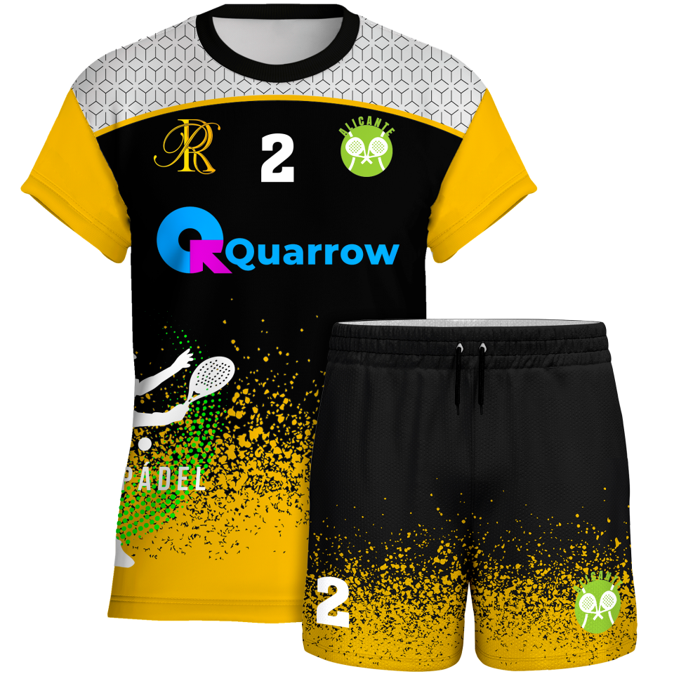 Conjunto pádel manga corta sublimado modelo corte