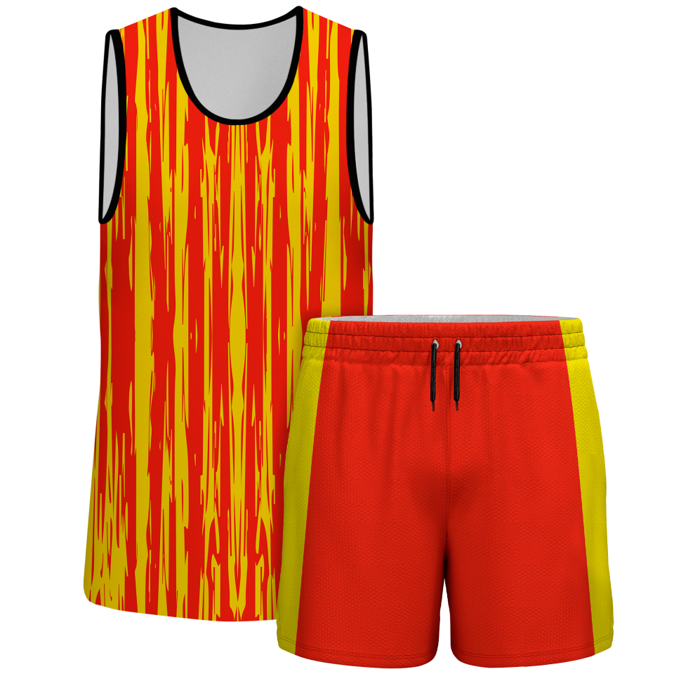 Conjunto pádel sin mangas sublimado modelo rayado