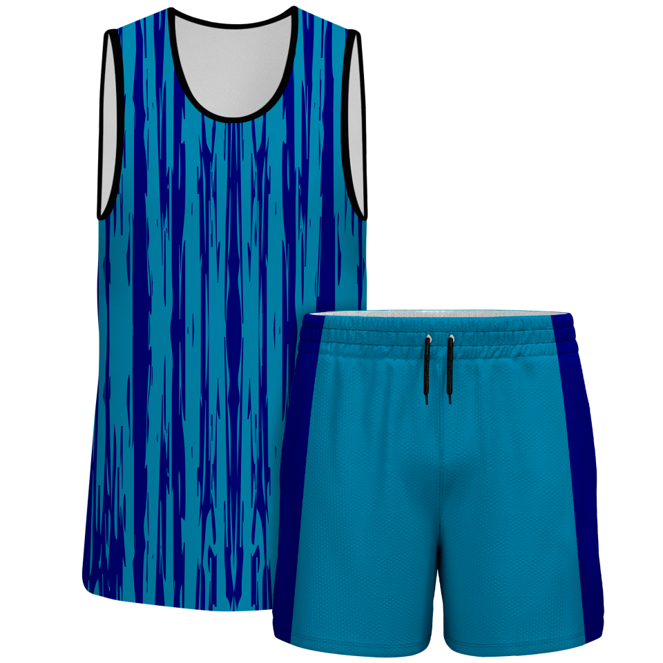 Conjunto pádel sin mangas sublimado modelo rayado