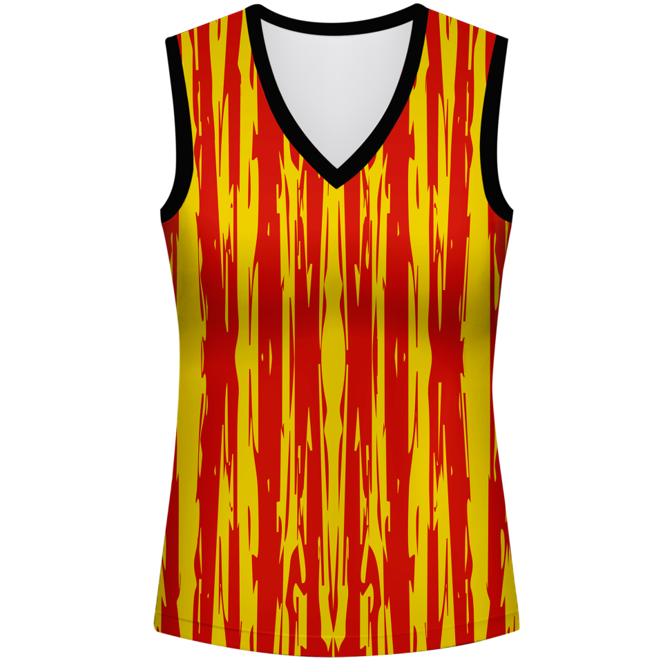 Conjunto pádel mujer sin mangas sublimado modelo rayado