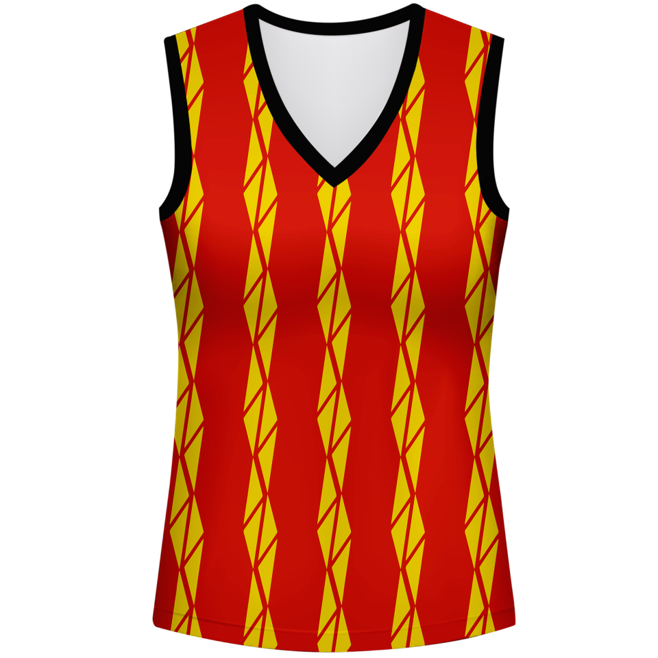 Conjunto pádel mujer sin mangas sublimado modelo bandas