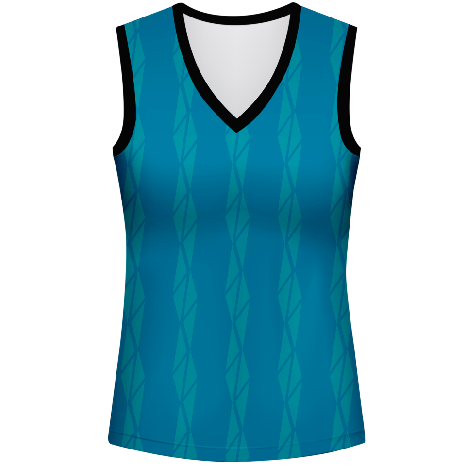 Conjunto pádel mujer sin mangas sublimado modelo bandas