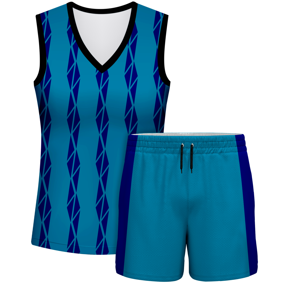 Conjunto pádel mujer sin mangas sublimado modelo bandas