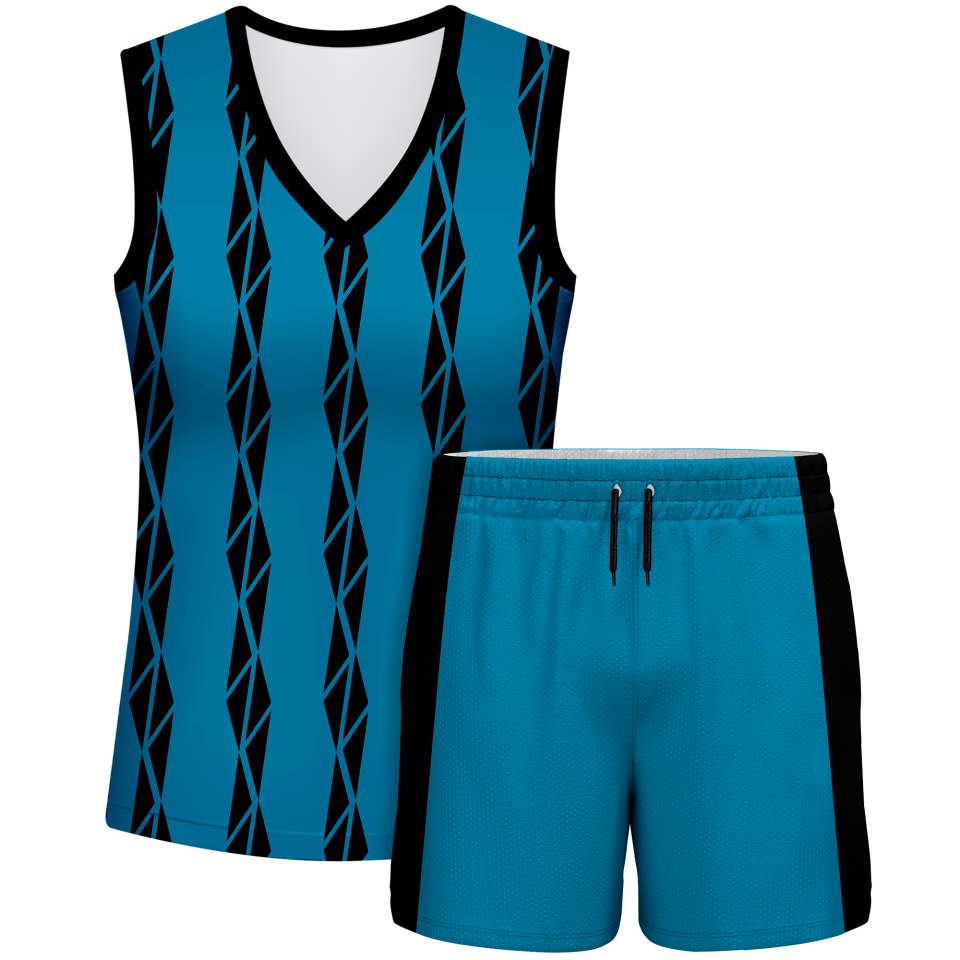 Conjunto pádel mujer sin mangas sublimado modelo bandas