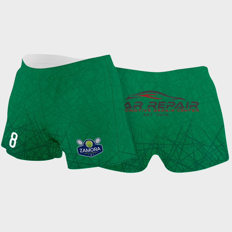 Malla corta voley mujer sublimada modelo líneas