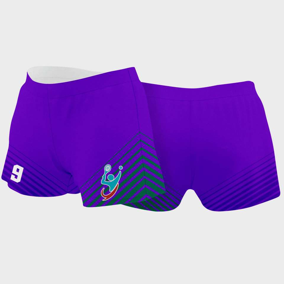 Malla corta voley mujer sublimada modelo rayas