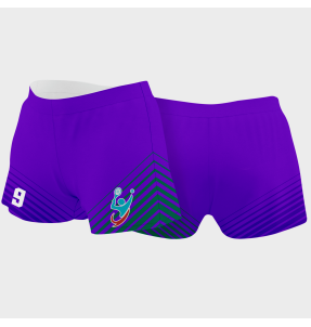 Malla corta voley mujer sublimada modelo rayas