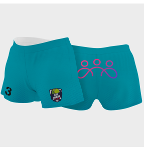 Malla corta voley mujer sublimada modelo puntos