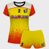 Conjunto voley mujer manga corta sublimado modelo corte