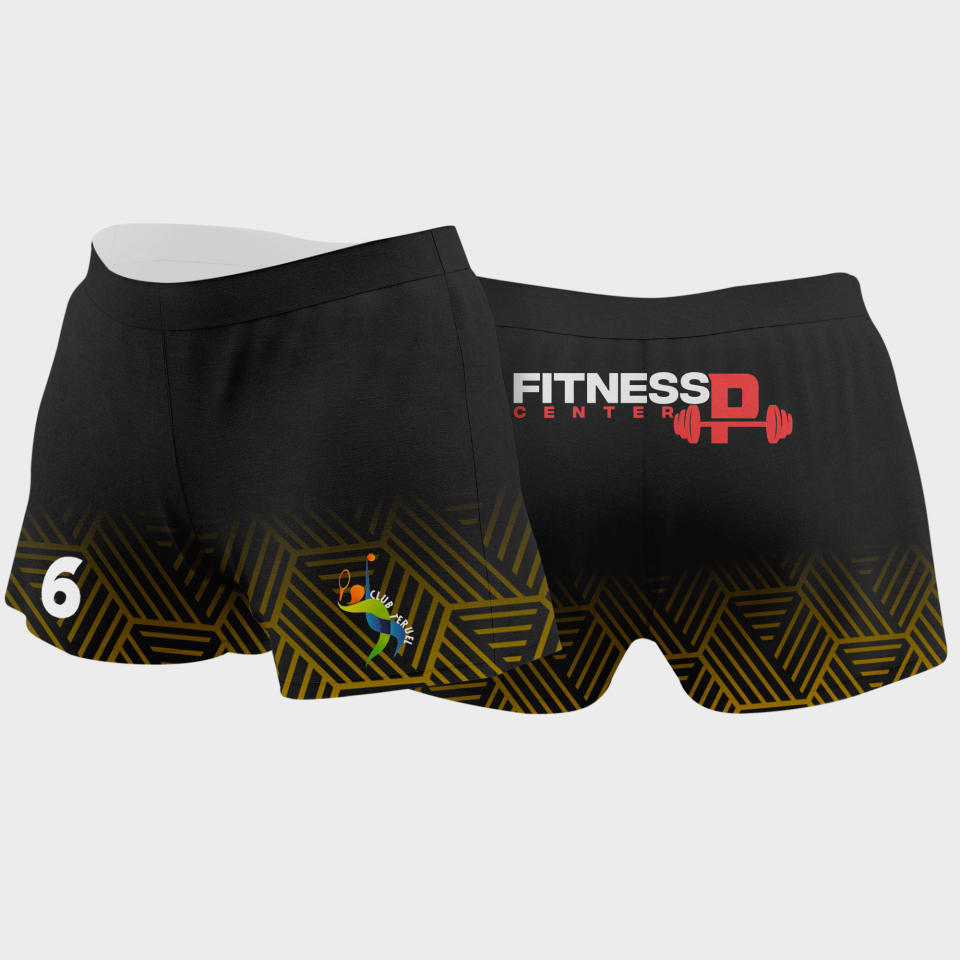 Malla corta pádel sublimada modelo hexágono