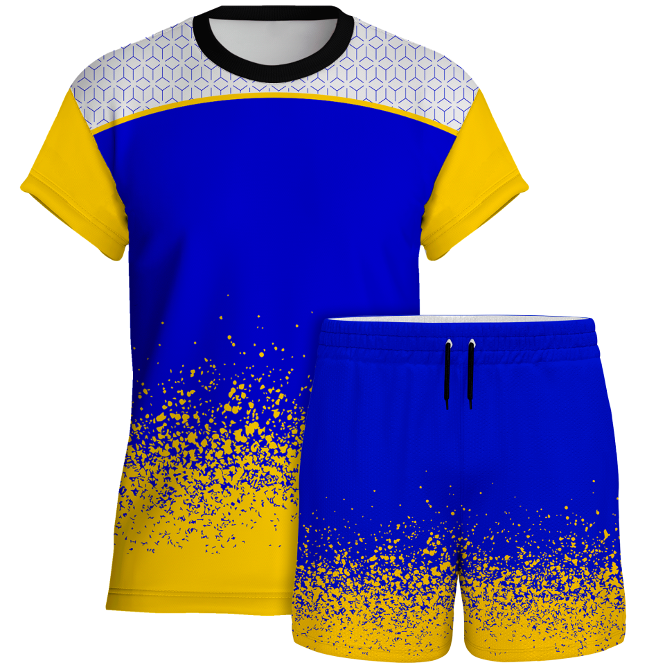 Conjunto voley manga corta sublimado modelo corte