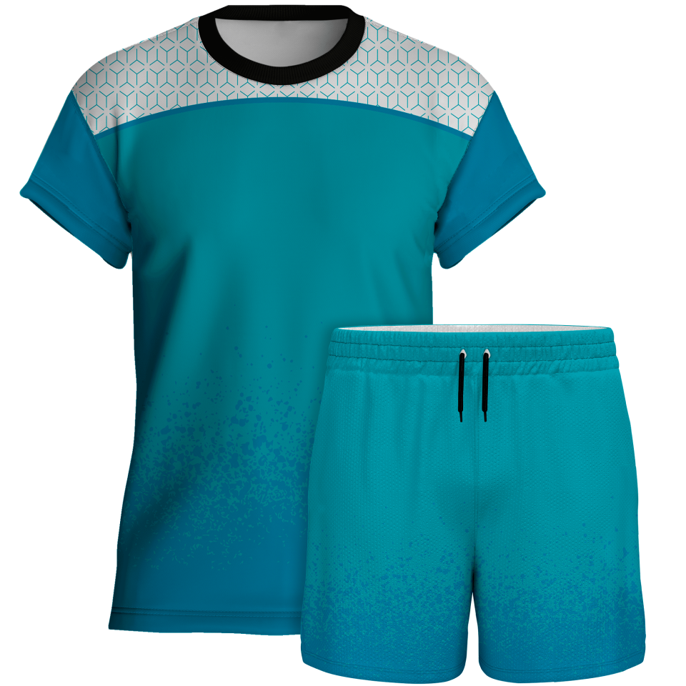 Conjunto voley manga corta sublimado modelo corte