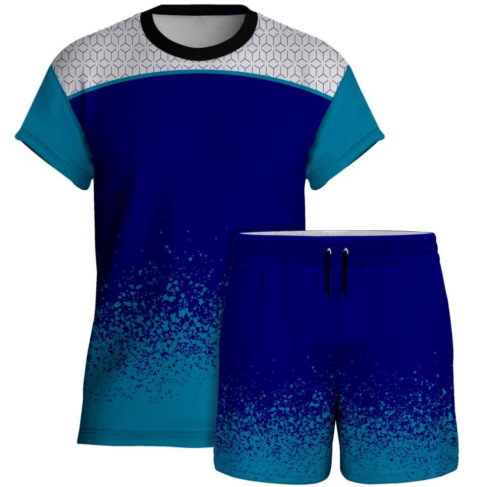 Conjunto voley manga corta sublimado modelo corte