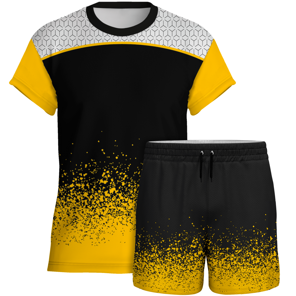 Conjunto voley manga corta sublimado modelo corte