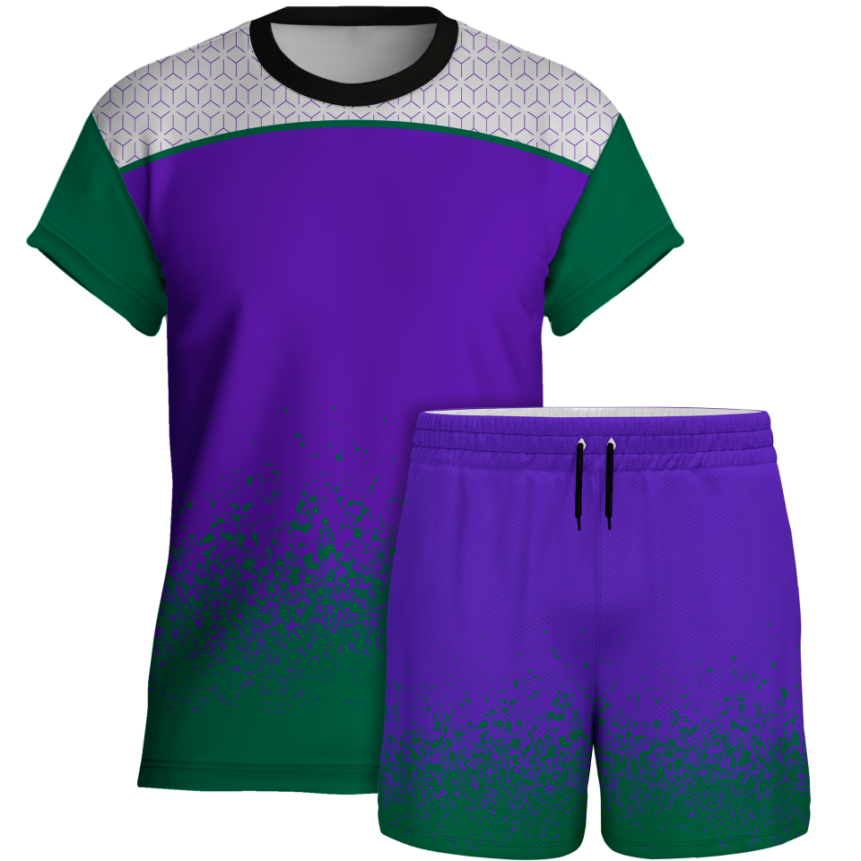 Conjunto voley manga corta sublimado modelo corte