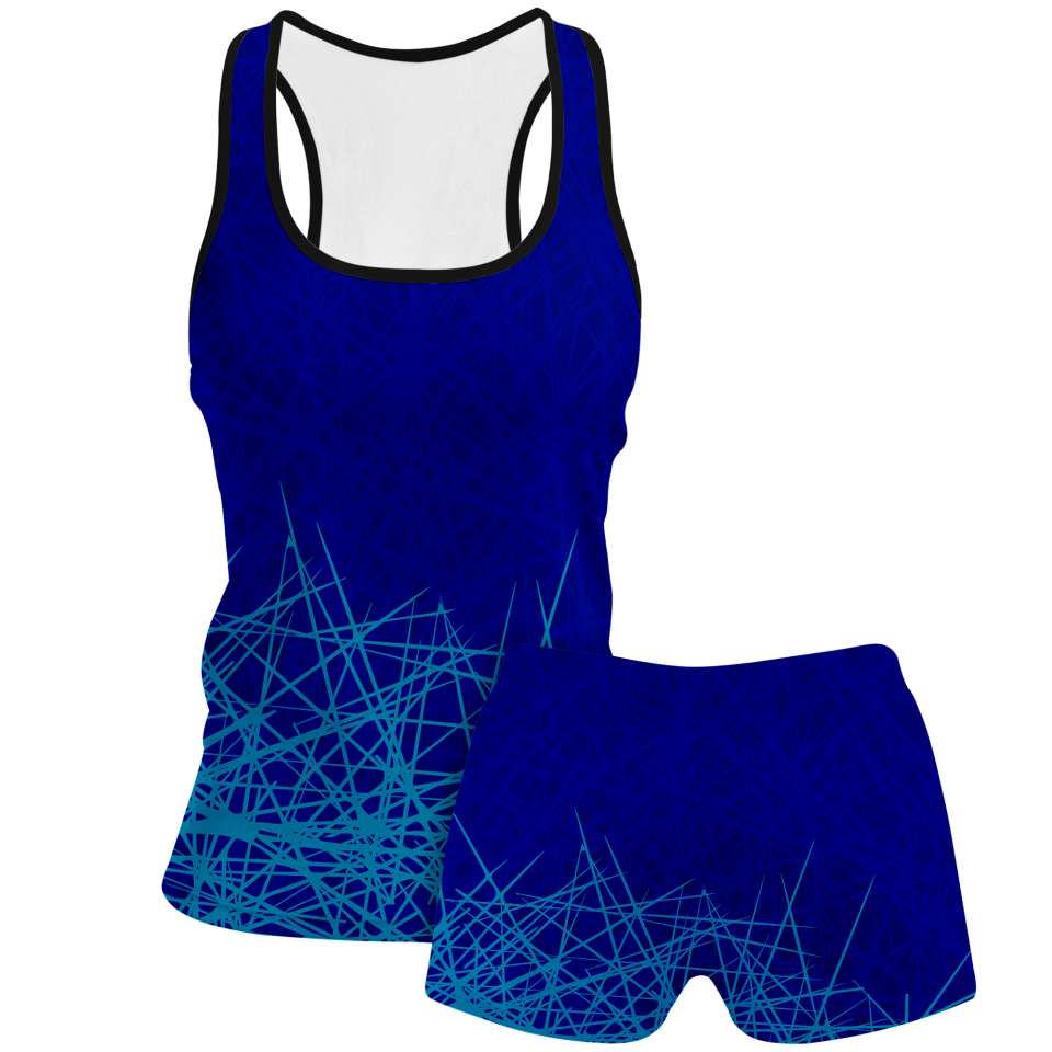 Conjunto voley mujer tirantes sublimado modelo líneas