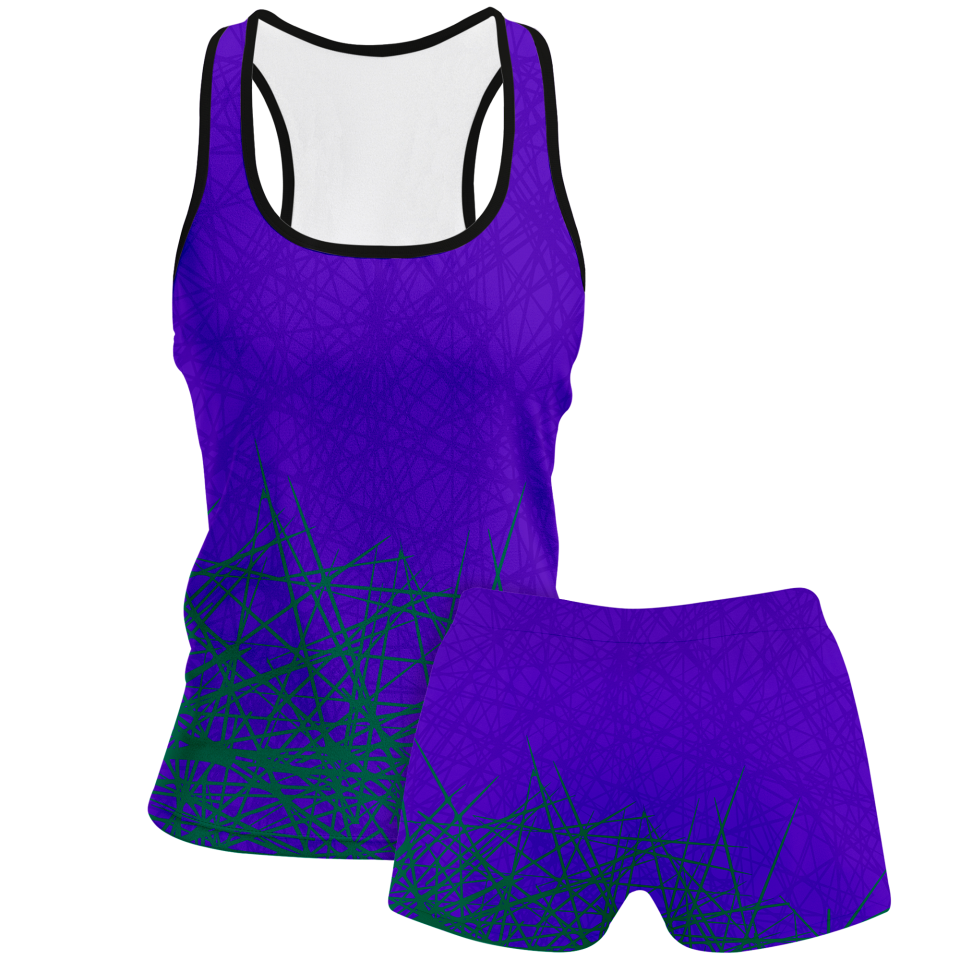 Conjunto voley mujer tirantes sublimado modelo líneas