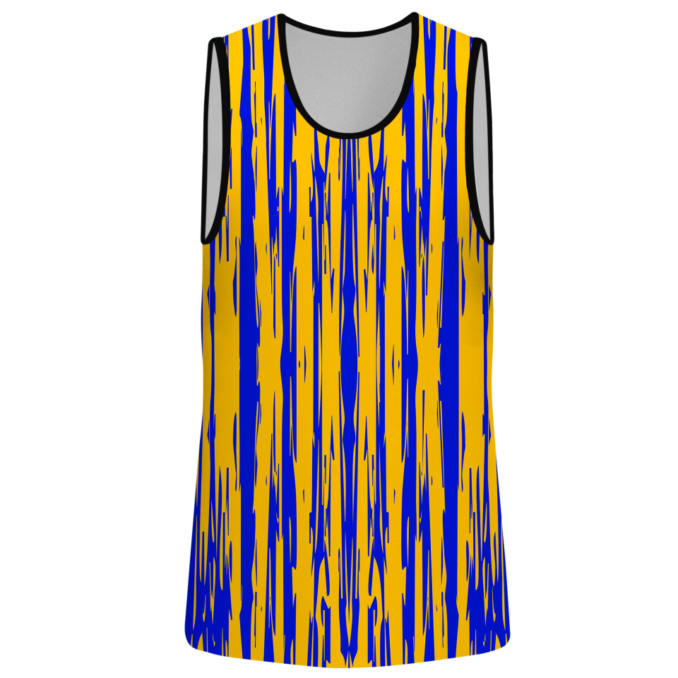 Conjunto voley sin mangas sublimado modelo rayado