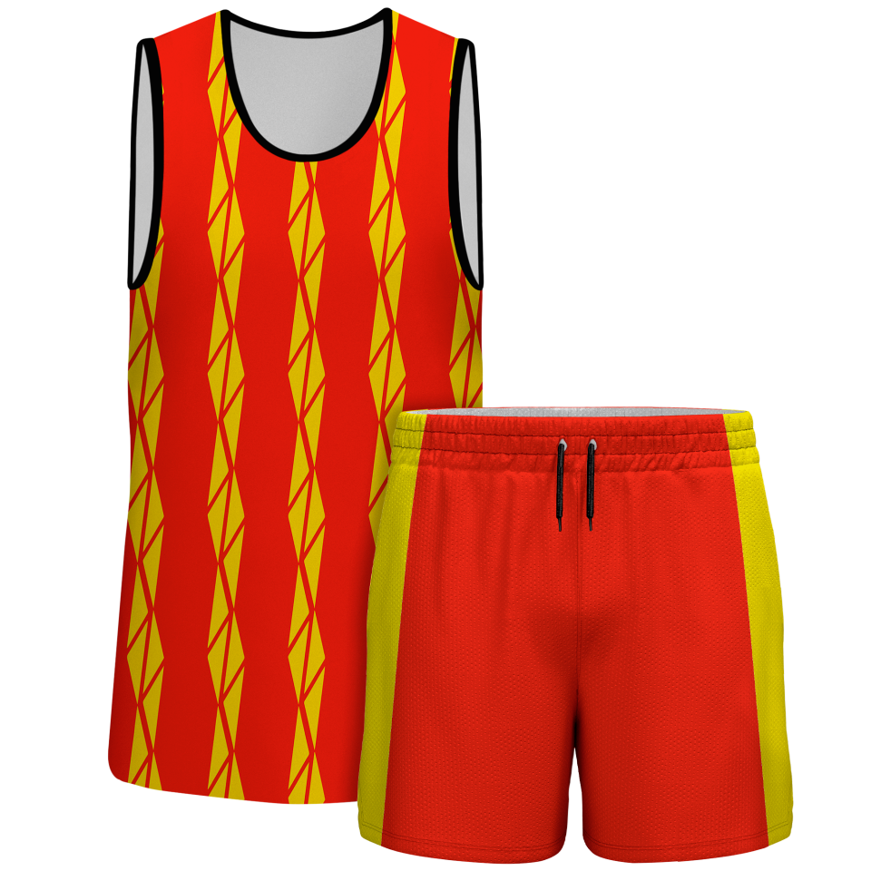 Conjunto voley sin mangas sublimado modelo bandas