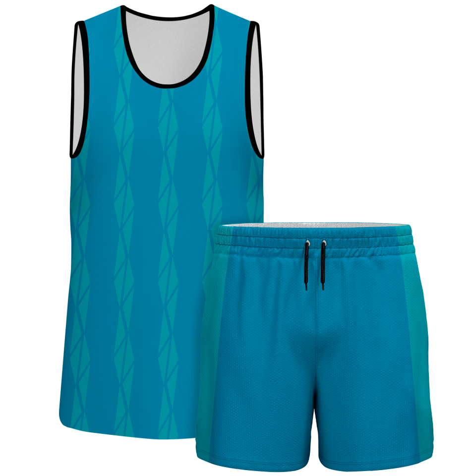 Conjunto voley sin mangas sublimado modelo bandas