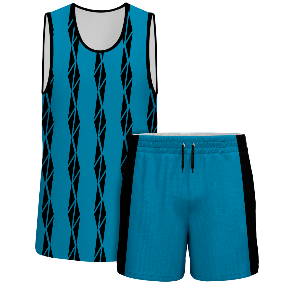 Conjunto voley sin mangas sublimado modelo bandas