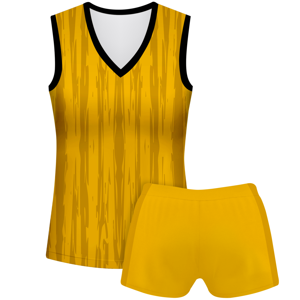 Conjunto voley mujer sin mangas sublimado modelo rayado