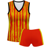 Conjunto voley mujer sin mangas sublimado modelo rayado