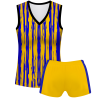 Conjunto voley mujer sin mangas sublimado modelo rayado