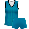Conjunto voley mujer sin mangas sublimado modelo rayado