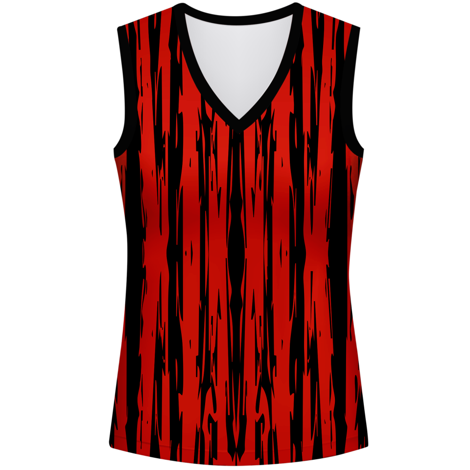 Conjunto voley mujer sin mangas sublimado modelo rayado