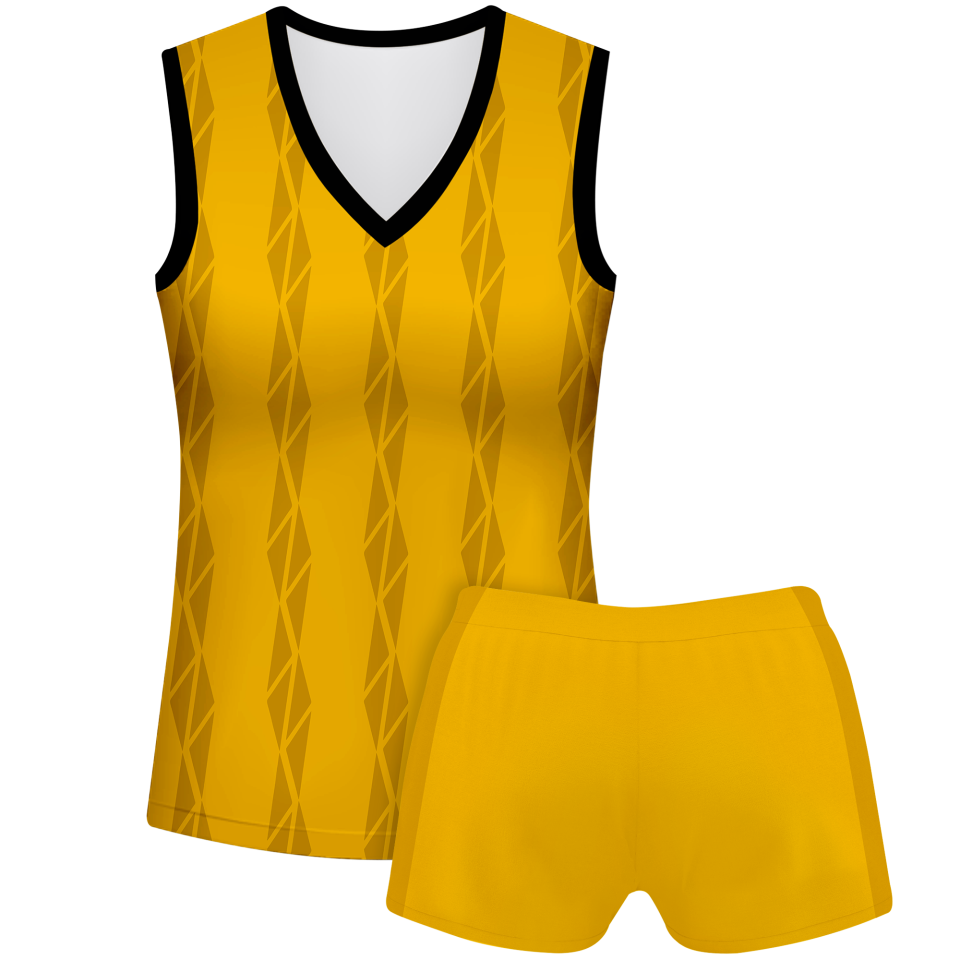 Conjunto voley mujer sin mangas sublimado modelo bandas