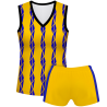 Conjunto voley mujer sin mangas sublimado modelo bandas