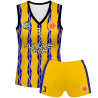Conjunto voley mujer sin mangas sublimado modelo bandas