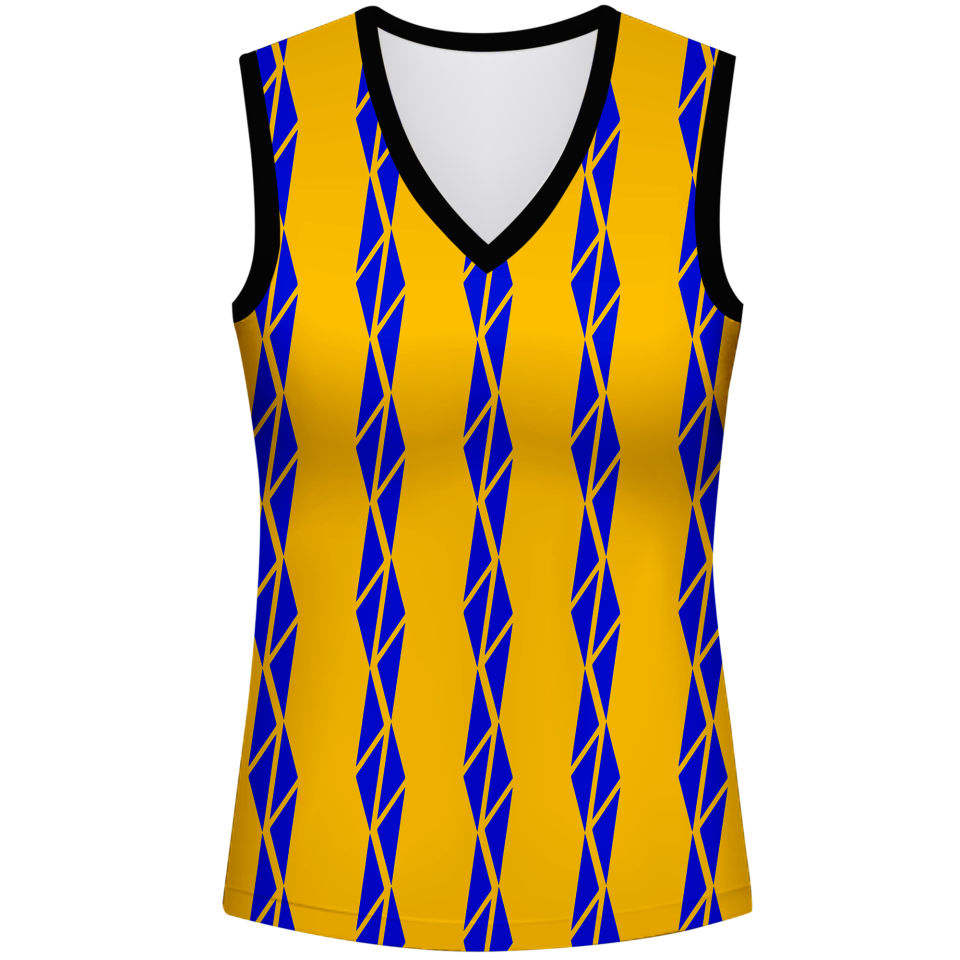 Conjunto voley mujer sin mangas sublimado modelo bandas