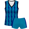 Conjunto voley mujer sin mangas sublimado modelo bandas
