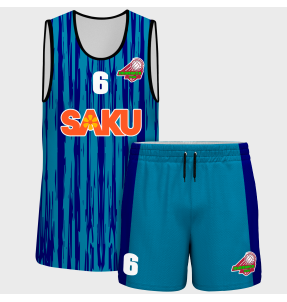 Conjunto voley sin mangas sublimado modelo rayado