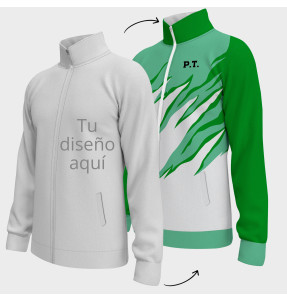 Chaqueta con cremallera entera 100% fullprint personalizada