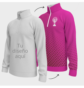 Sudadera media cremallera 100% fullprint personalizada