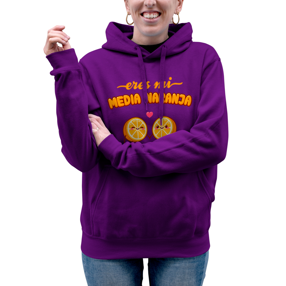 Sudadera mujer con capucha Media Naranja