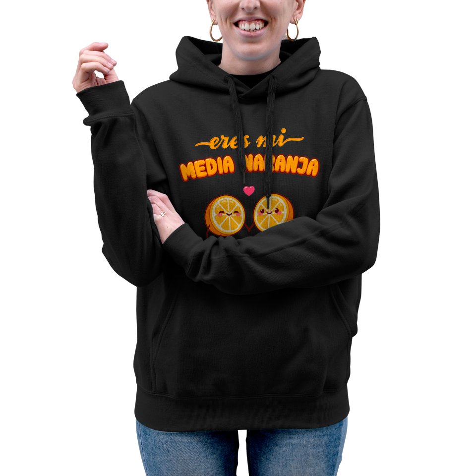 Sudadera mujer con capucha Media Naranja