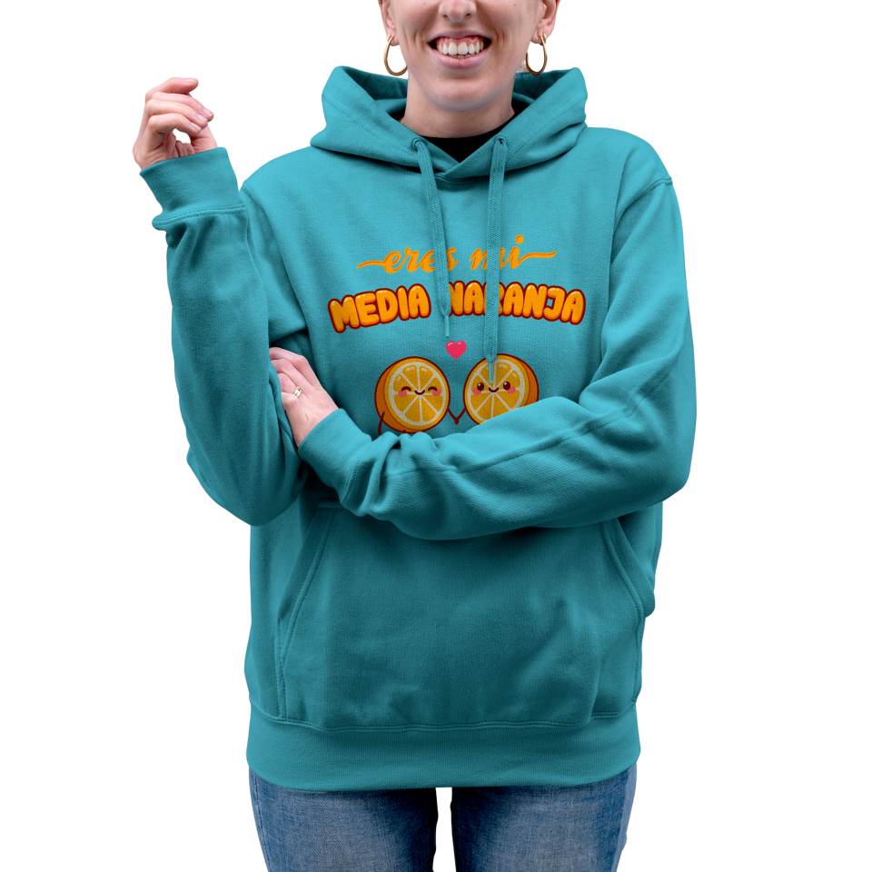Sudadera mujer con capucha Media Naranja