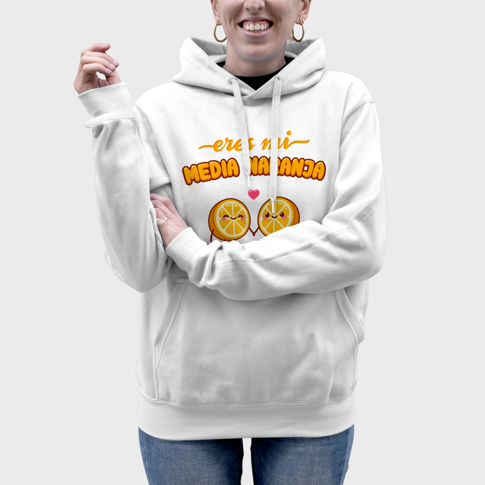 Sudadera mujer con capucha Media Naranja