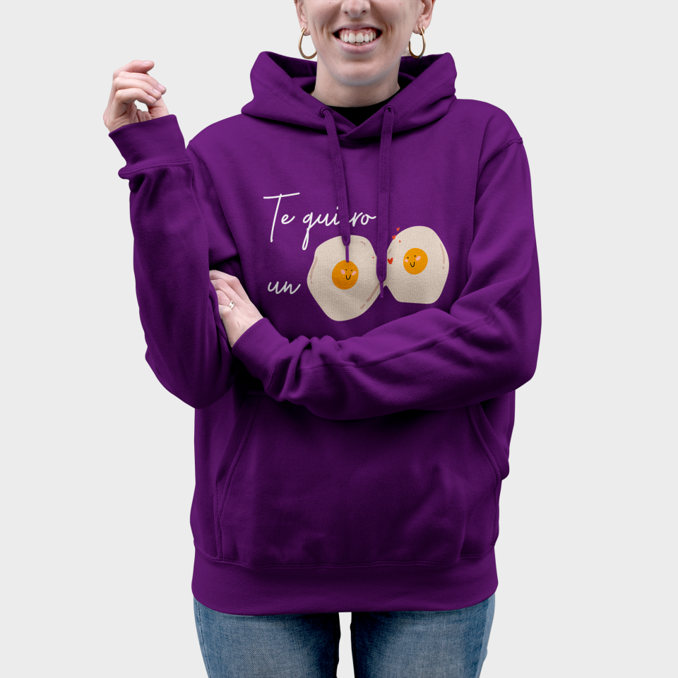 Sudadera mujer con capucha Te Quiero Un Huevo