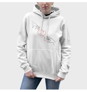 Sudadera mujer con capucha Hilo Rojo